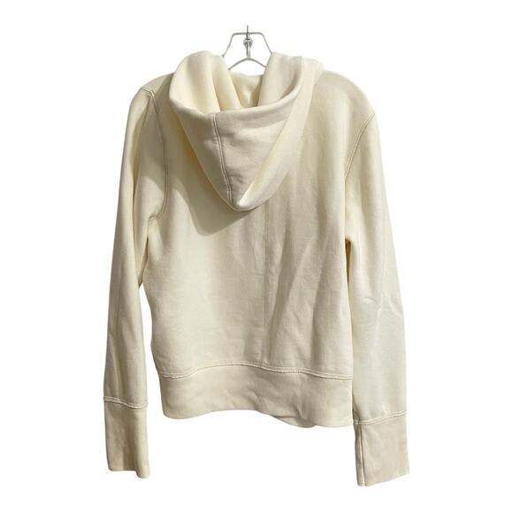 American Eagle Sweatshirt Women Size XL Ivory 1/2 Zip Hoodie Vintage Y2K - Picture 2 of 8